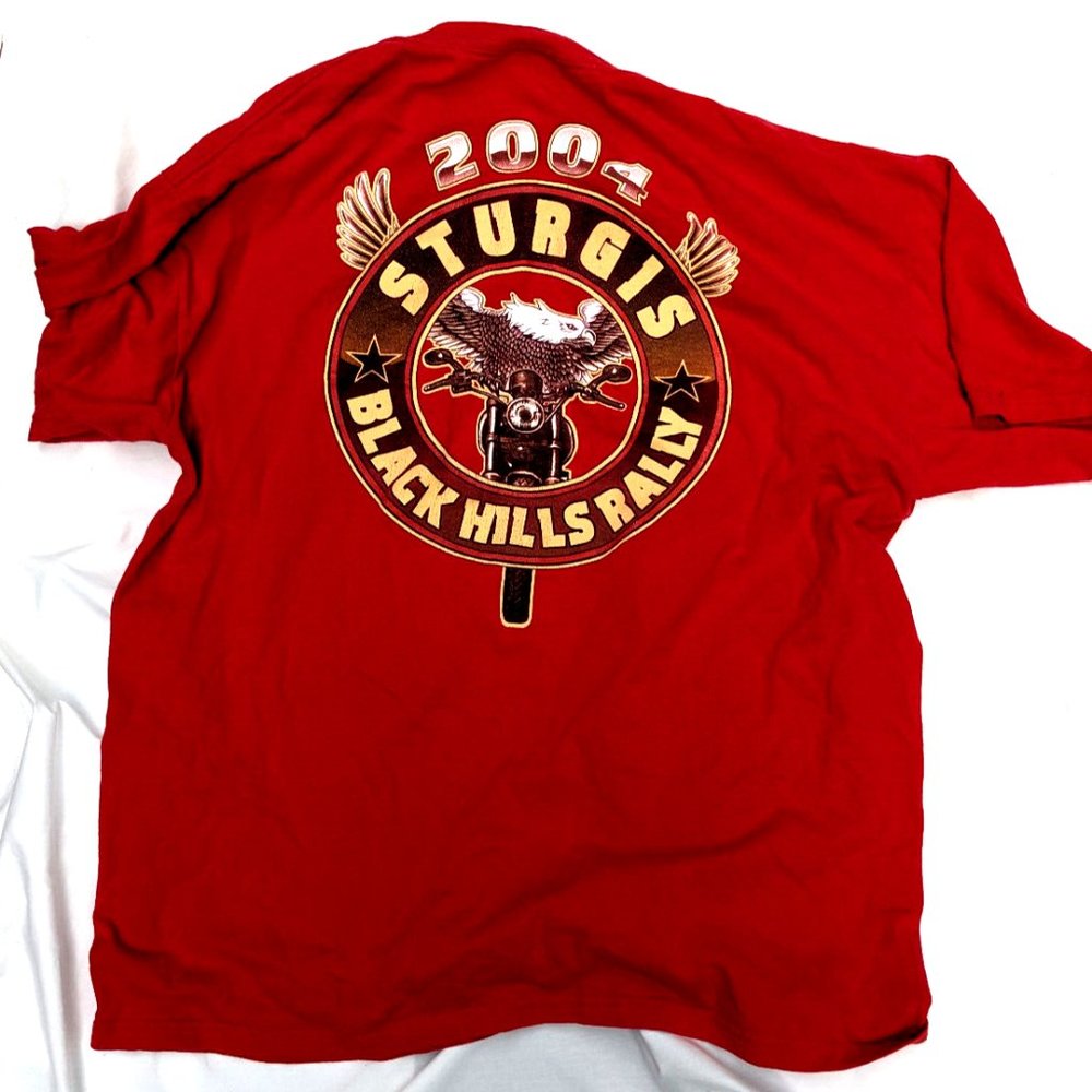 2004 Sturgis Black Hills Rally Red T-Shirt All Sport-Size XL